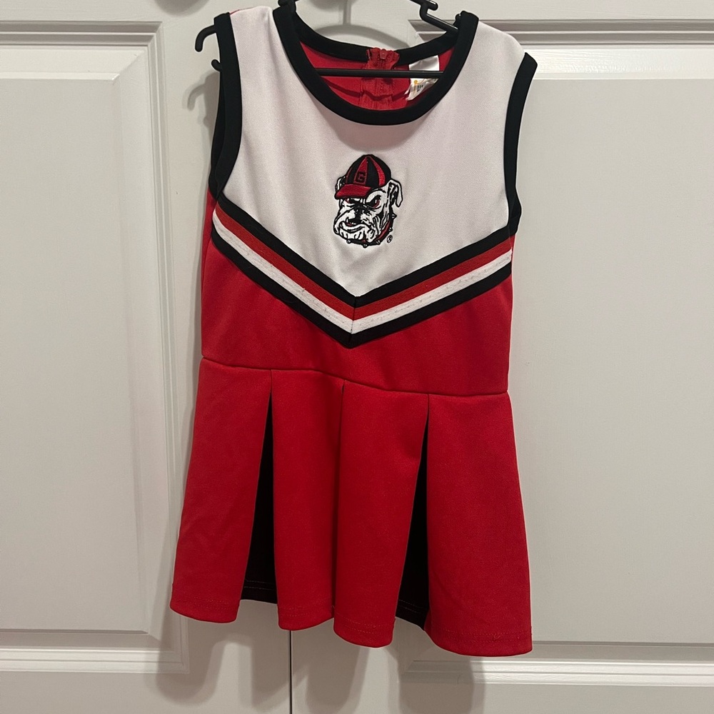 Red and White Kids Cheerleader Dress